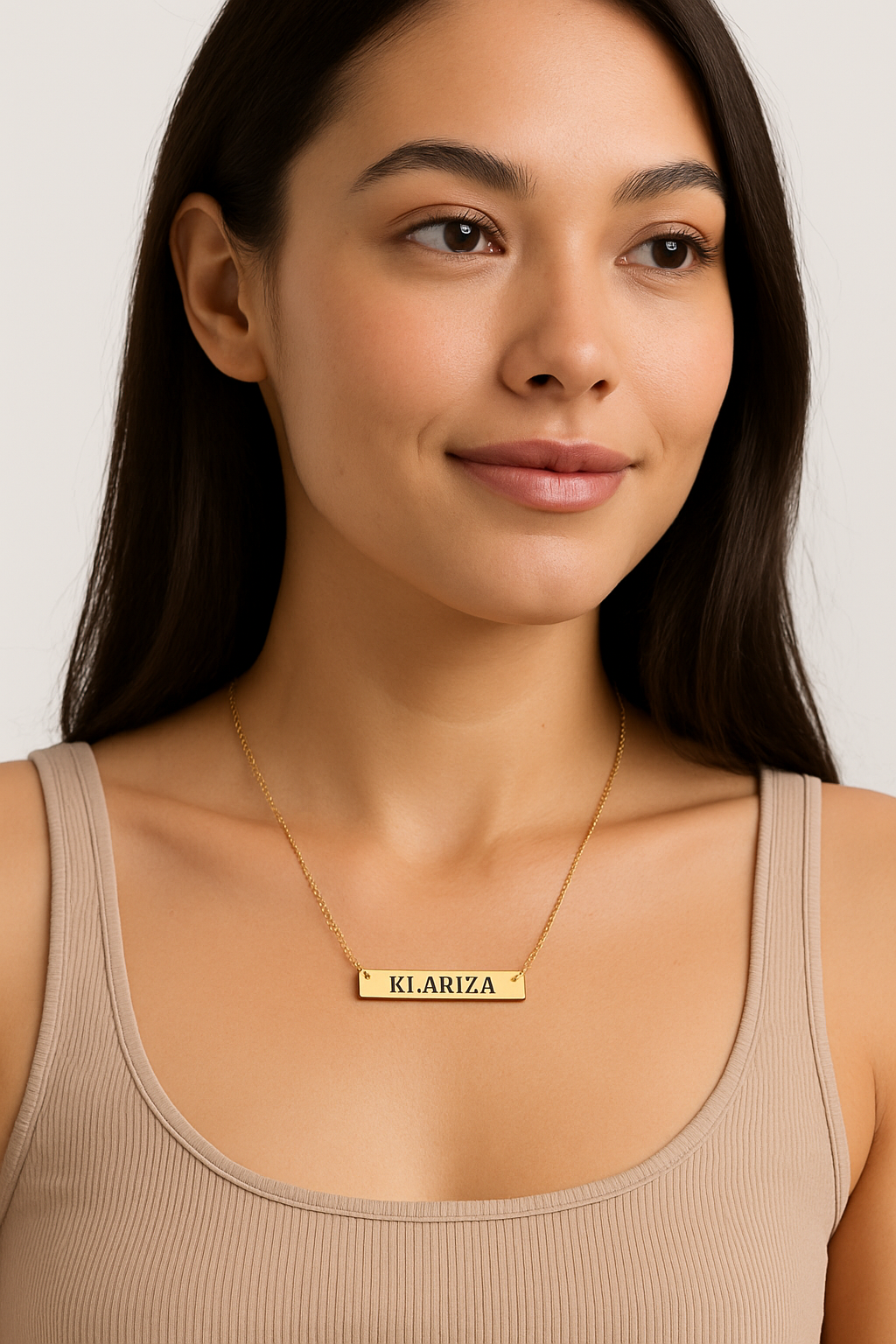 Personalized Horizontal Bar Necklace