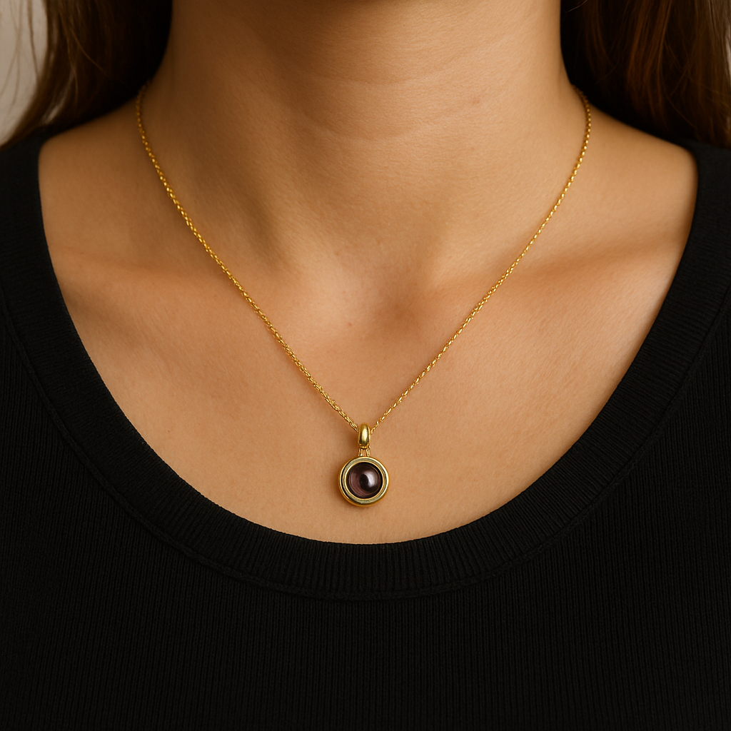 Personalized Stone Projection Necklace