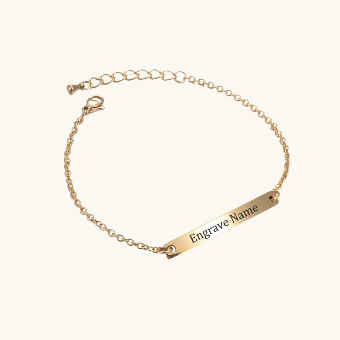 Custom Gold Bar Bracelet,custom Bar Bracelet,personalized Bracelet,skinny Bar  Bracelet,engraved Bracelet,custom Text Bar Bracelet for Gift - Etsy
