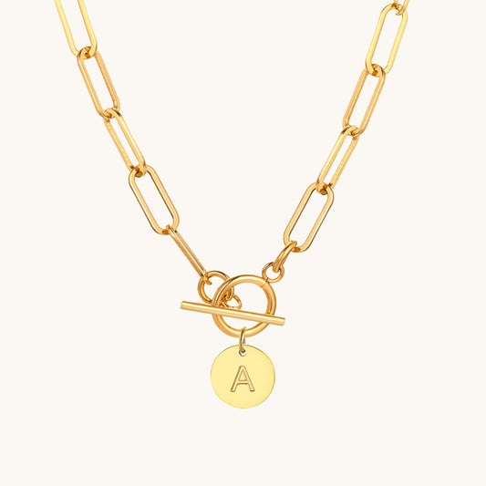 Paper Clip Initial Letter Necklace Pre-order (1-2 weeks)